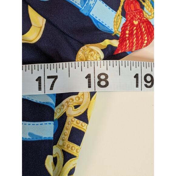 J. McLaughlin Sophia Dress Equestrian Ribbon Chain Size M Catalina Cloth - Picture 5 of 6